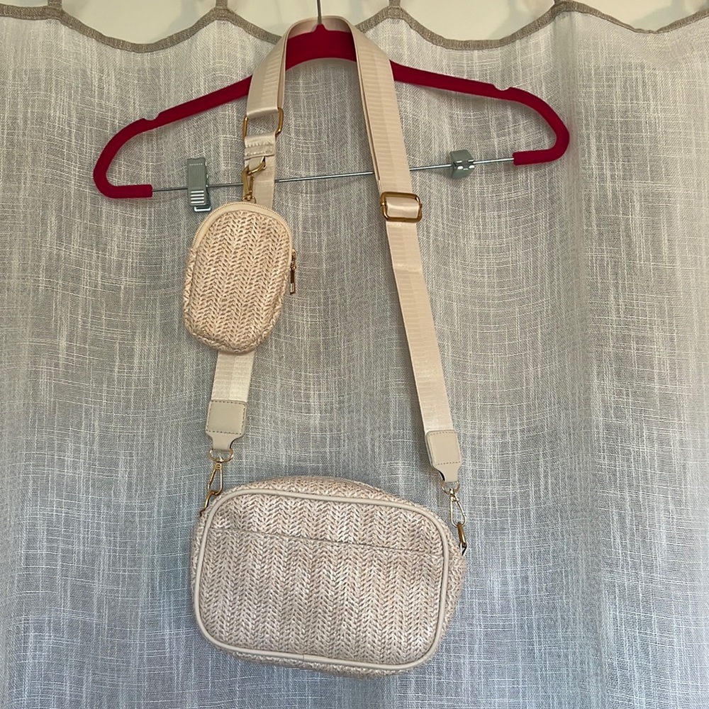 SHEIN tan belt bag with pouch